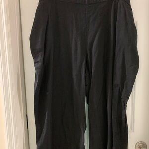 Croft & Barrow Black Linen-Blend Pants